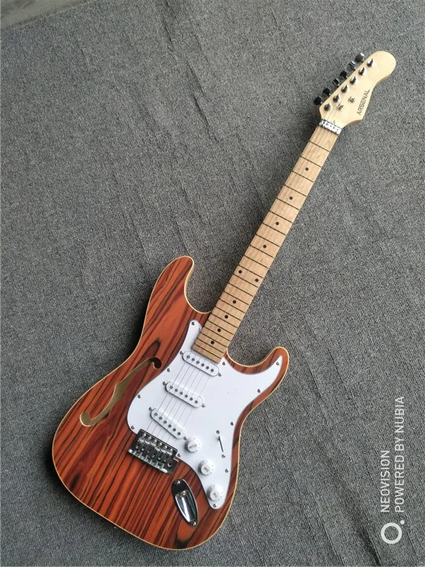 

Mahogany semi-hollow ST6 string electric guitar professional play beginners electric guitar