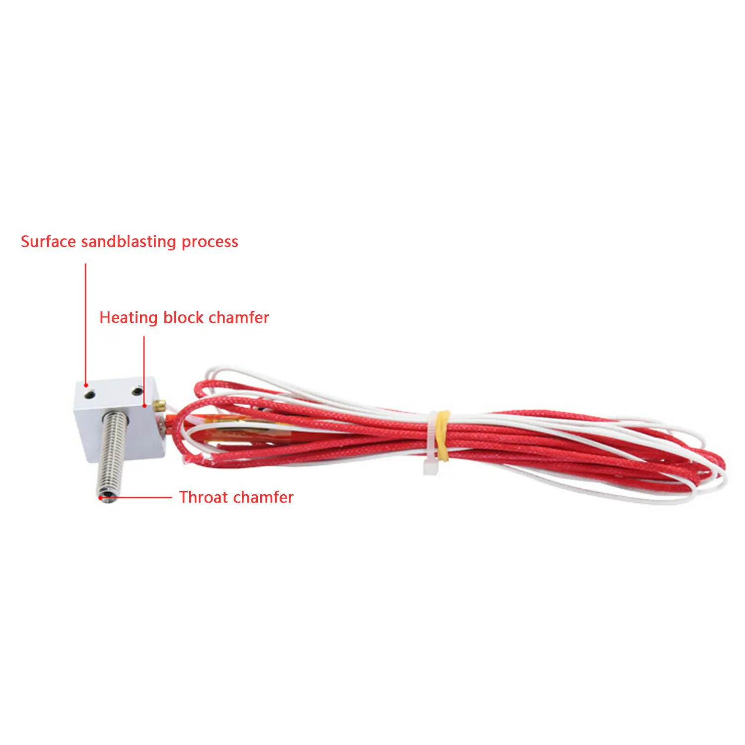 

0.4mm Hot End Set Nozzle Print Assembled For Extruder 3D Printer 1.75mm Replace Replacement Kit Extra