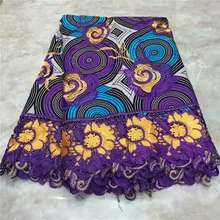 Высококачественная кружевная ткань восковой шнур кружевная ткань Африканская кружевная ткань восковой шнур кружева для женщин Свадебное платье WD091729