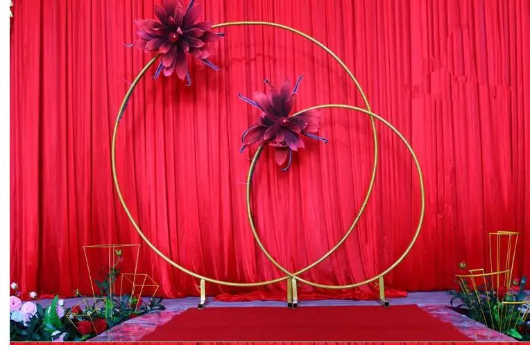 

Large size Bridal Large Iron Round Ring Arches Frame Iron Round Ring Arches Wedding Decoration Props