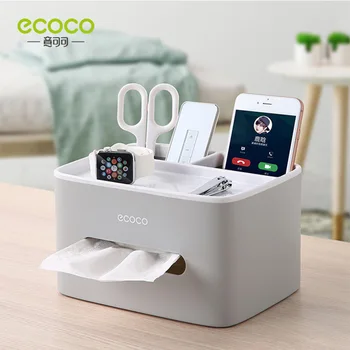 

Multi-functional Pumping Tissue Box Home Living Room Coffee Table Top Remote Control Storage Box Office Napkin Box