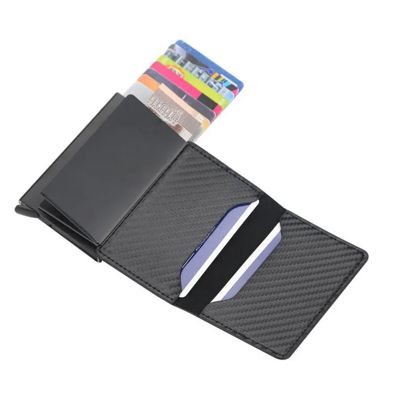 Wallet Card Holder Credit Card Wallet Smart Wallet Credit Card Holder Card Holder Card Wallet Wallet Card Bag Rfid Men Women Smart Wallet Credit Bank Card Holder Fashion Purse Aluminum Alloy Business Casual Mini Wallet Brand PU Purse