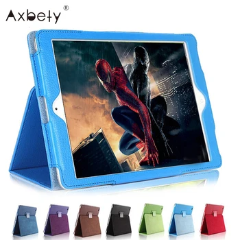 

For iPad Air 2 iPad 6 case Matte Litchi Soft Artificial Leather Cover Auto Sleep Wake Up For ipad air 2 Magnetic Flip cover