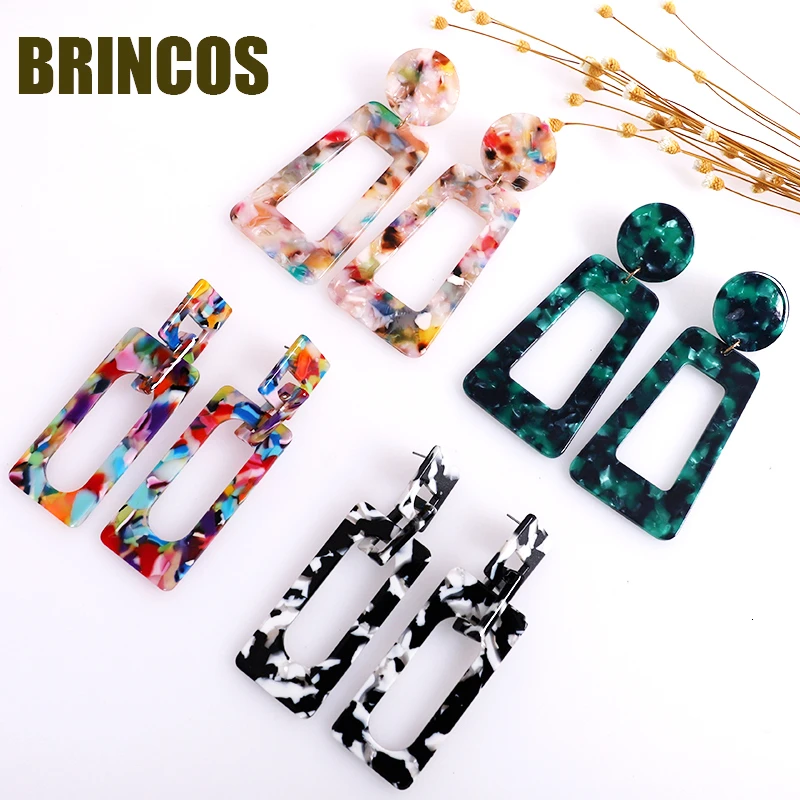 Акриловые серьги 2019 корейские большие длинные винтажные богемные Висячие