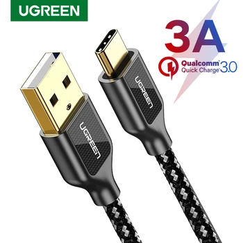 

Ugreen Nylon USB C Cable 3A Fast Charging Zinc Alloy USB Type C Cable for Samsung S9 8 Plus Pro USB Type-C Cable for Huawei Mate