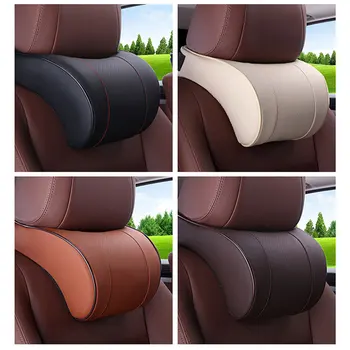 

Universal Car Pillow Leather Memory Cotton Adjustable Auto Car Headrest Neck Rest Cushion Safety Seat Support Pillows