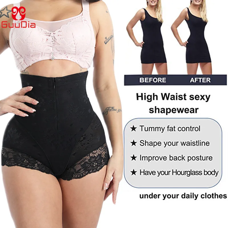 D60 Shaper Panties Sexy Lace Shapers Body Shaper with Zipper