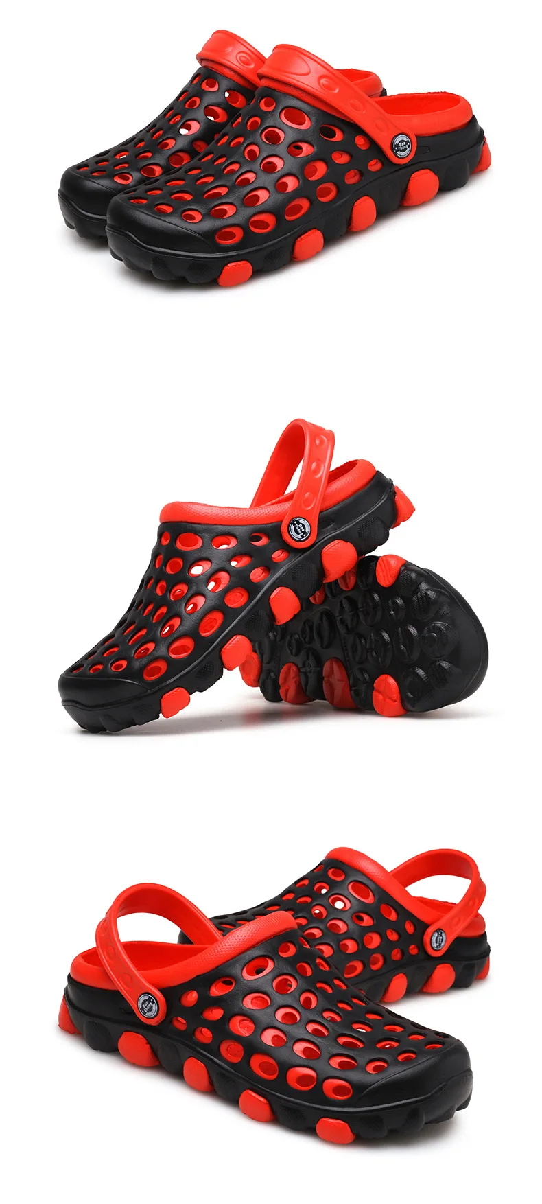 Spring Summer New Style Slipper Men Korean-style Trend Jelly Moccosins Versitile Fashion Porous Shoes Men's