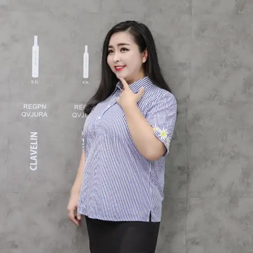 Ropa mujer talla grande 4xl 5xl 6xl женские блузки рубашки Лето 9XL женские блузки, топы с цветочным принтом блузки с коротким рукавом J607