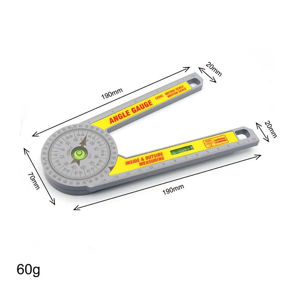Miter Saw Angle Finder Engineer Carpenter Protractor Arm Ruler Gauge Goniometer` 