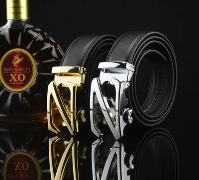 Модный бренд, кожаный ремень, деловые брюки, Ceinture Homme, Воловья кожа, пояс для брюк, автоматическая пряжка, мужские ремни, роскошные