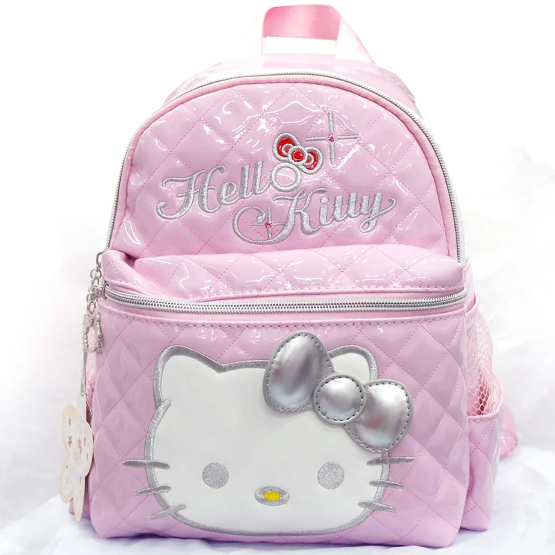 

Hello Kitty Cartoon Cute Kindergarten School Bag KT Cat PU Leather Backpack Children Relaxation Backpack