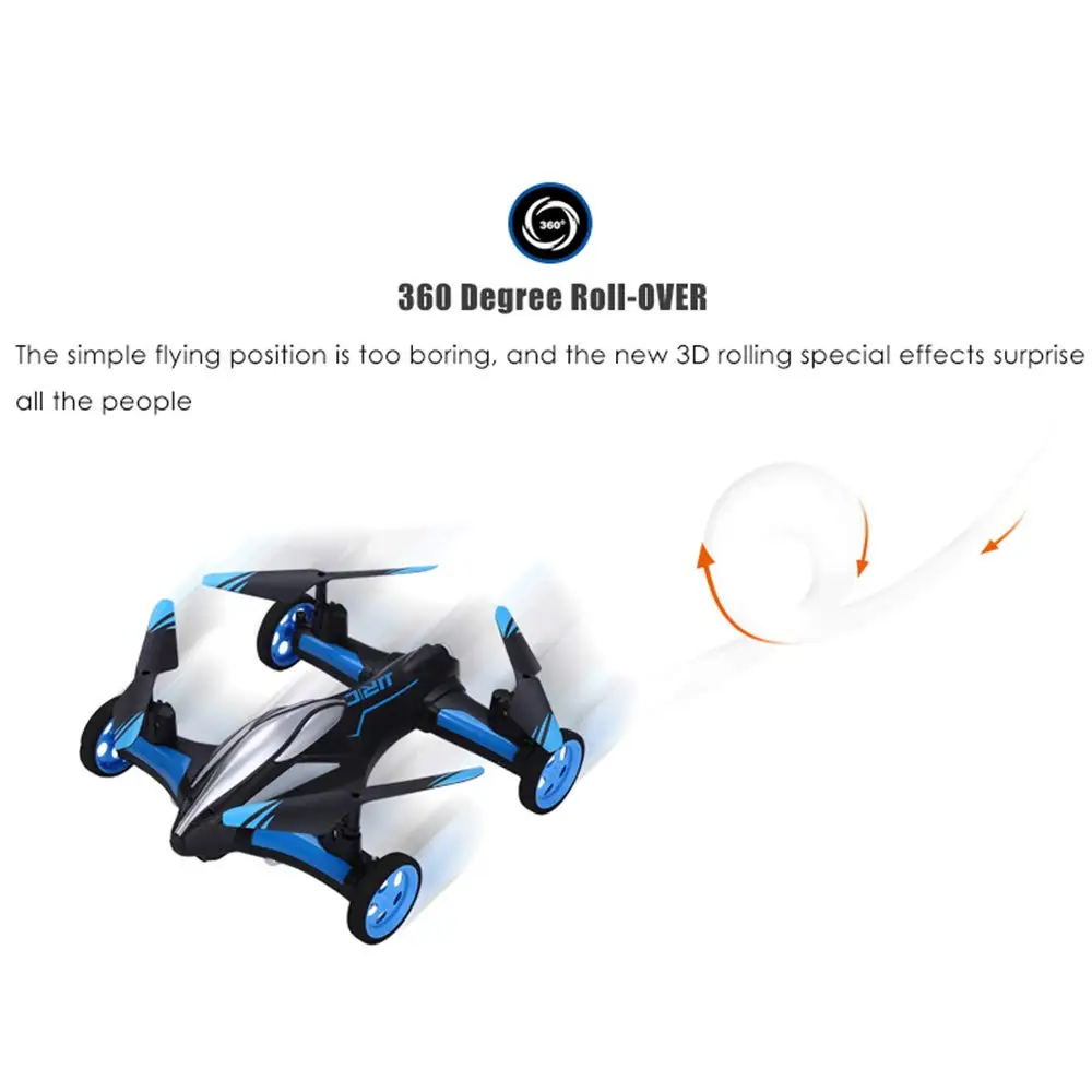 JJR/C JJRC H23 2,4G 4CH 6-Axis Gyro воздух земля летающий автомобиль RC Quadcopter RTF с 3D флип один ключ возврата режим самолета