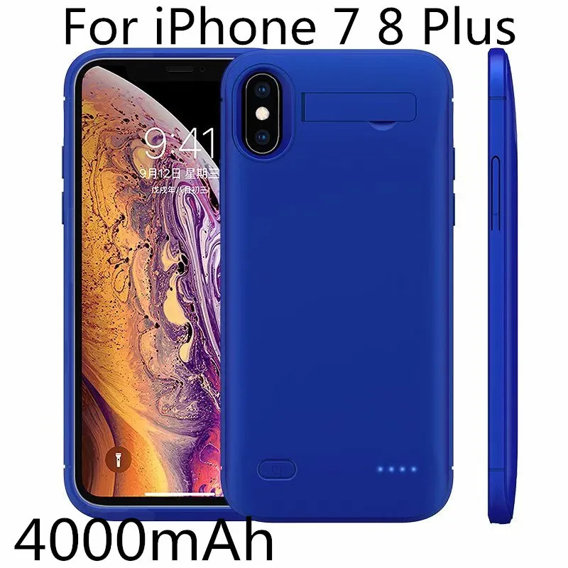 Чехол для аккумулятора для iPhone 11 Pro Max 6 6S Plus 7 8 Plus X XS Max XR, тонкий чехол 4000 мАч, чехол для зарядного устройства, внешний аккумулятор - Цвет: 15