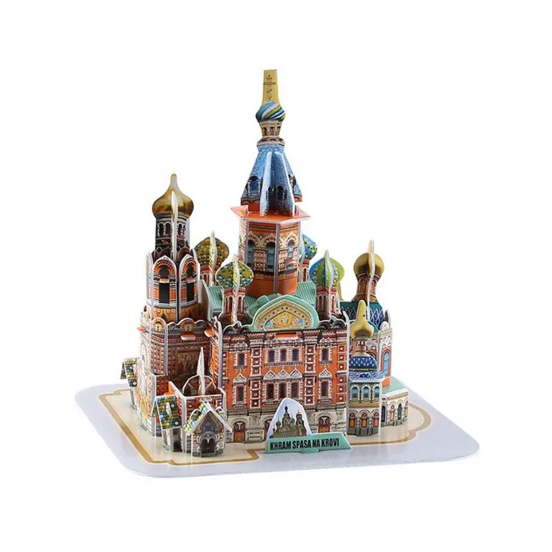 

3D Word Famous Buildings Architecture Puzzle Jigsaw Model Educational DIY Toys A2UB