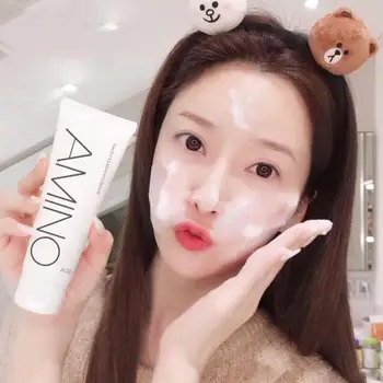 

100ml Amino Acid Face Cleanser Facial Scrub Moisturizing Brightening Cleansing Acne Oil Control Blackhead Remover Shrink Pores S