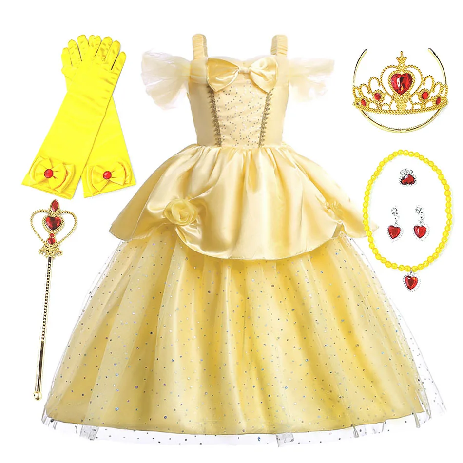 yellow beauty and the beast dress