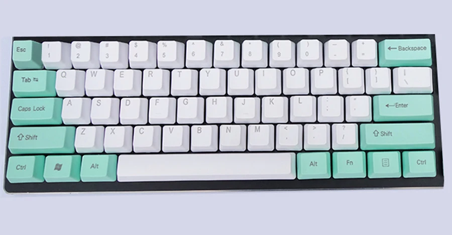 NPKC OEM PBT Keycaps бело-мятный зеленый смешанный ANSI вариант раскладки 61 Ключ 87 ключей 108 клавиш для MX механическая клавиатура