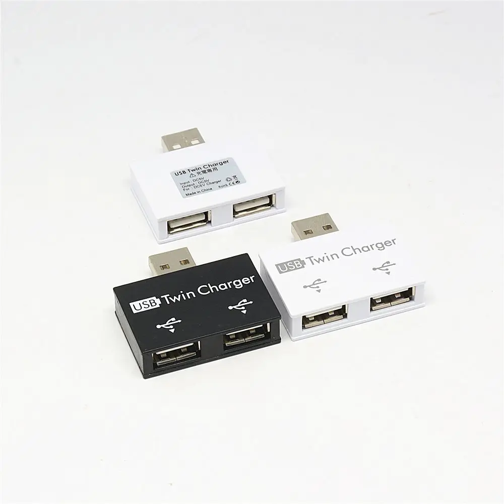 1 шт. практичный порт для компьютера телефона ABS Мини адаптер 2 порта usb хаб