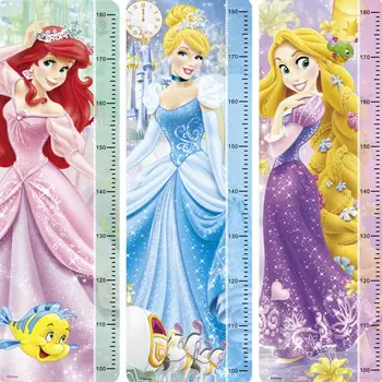 

Cartoon 3D Effect Princess Wallpaper Stickers for Kids Rooms Decor Height Measure Mural Art PVC Toise Mesure Fille Girls Bedroom