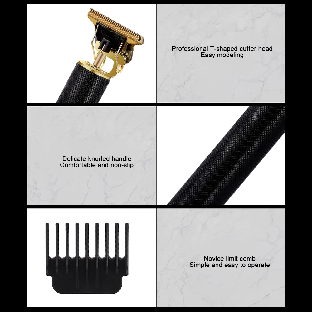 Máquina de Cortar Aparador de Barba Aparador de Pêlos sem Fio Máquina de Corte de Cabelo com Acessório Cabelo Elétrica Recarregável Barbeador Tesouras 2 19 fio máquina de corte de cabelo com acessório 2 tesouras