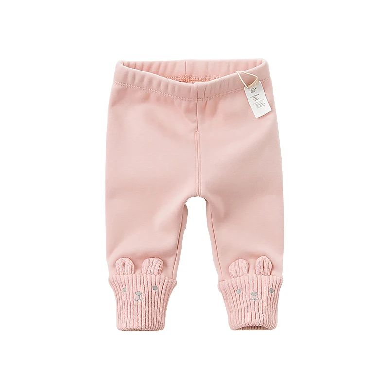 pink DBQ11698 dave bella/зимние модные штаны с рюшами для маленьких мальчиков и девочек детские длинные штаны брюки для малышей - Цвет: pink