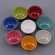 

1PC New Ceramic Button knob for Kitchen Ceramic Door Cabinets Cupboard knob and handles