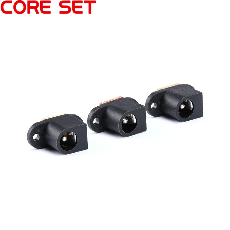 10Pcs DC053 DC Female Power Socket 5.5mm*2.1mm With Ear Screw Hole dc-53 Adapter Connector Jack | Обустройство дома