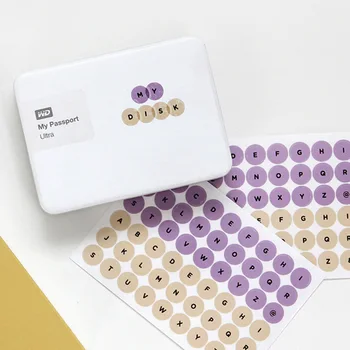 

Korean Ins Round Dot Alphanumeric Sticker DIY Scrapbook Calendar Month Plan Happy Planner Decoration Sticker