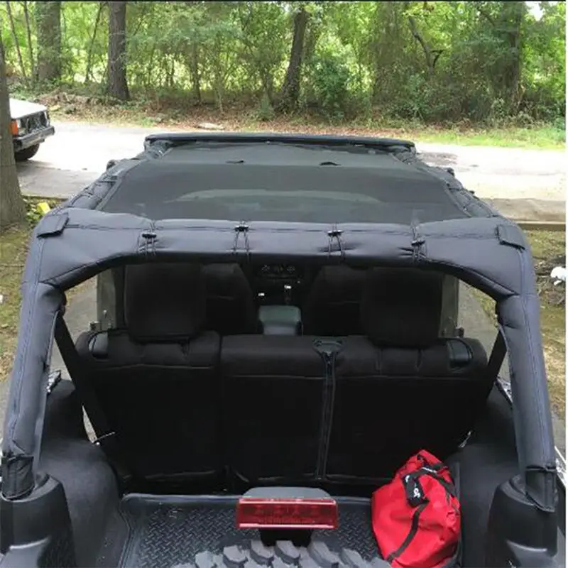 Areyourshop для Jeep Wrangler JK 4 двери 2007- солнцезащитный козырек Eclipse 13579,05 черный полная длина Затмение солнцезащитный тент для автомобиля автозапчасти