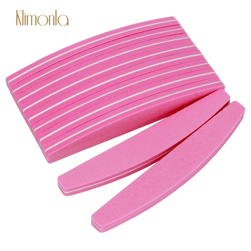

25Pcs/Pack Professional Double Side Spong Nail File 100/180 Grit Bendable Buffing Sanding Files Lime a ongle Manicure Tools