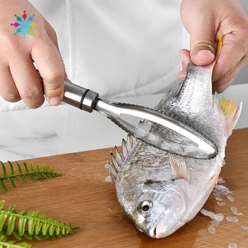 

Stainless Steel Fish Scales Scraping Graters Fast Remove Fish Cleaning Peeler Scraper Fish Bone Tweezers Kitchen Accessorie Tool