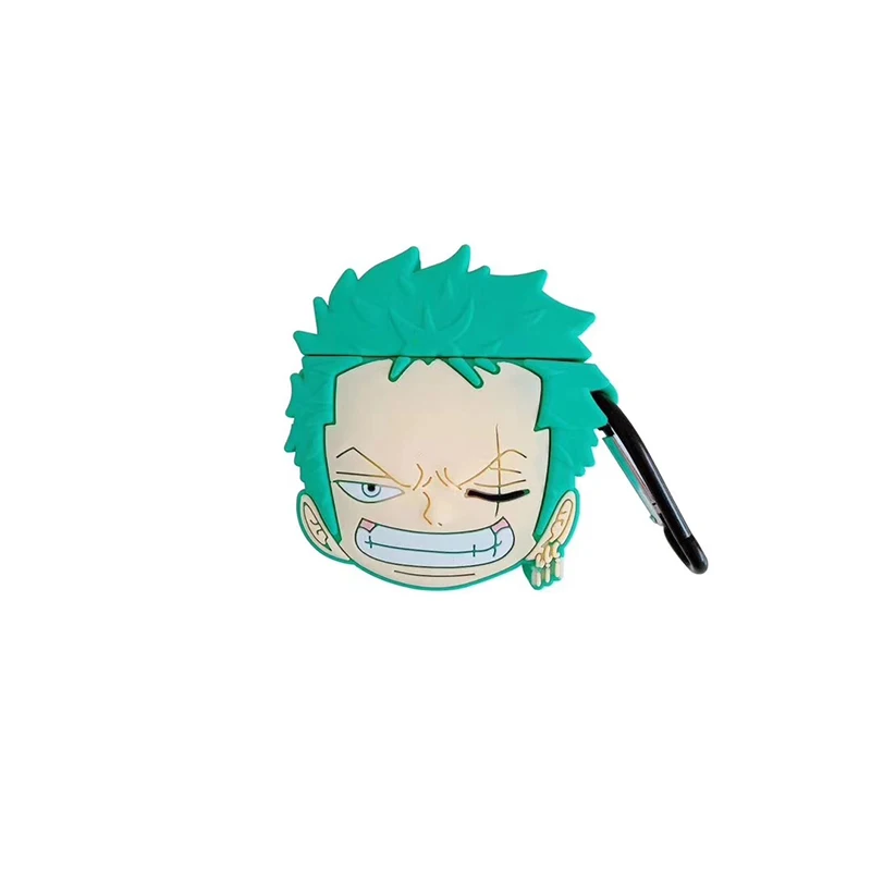 Hot Roronoa Zoro ONE PIECE soft Silicone Bluetooth Wireless Earphone cover For Apple AirPods 1 2 Buzz Box Headset case coque