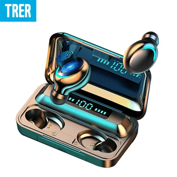 

TRER Bluetooth 5.0 True Wireless Earbuds TWS Stereo Hifi Sound Earphones in-Ear Built-in Mic Headset audifonos para celular fone