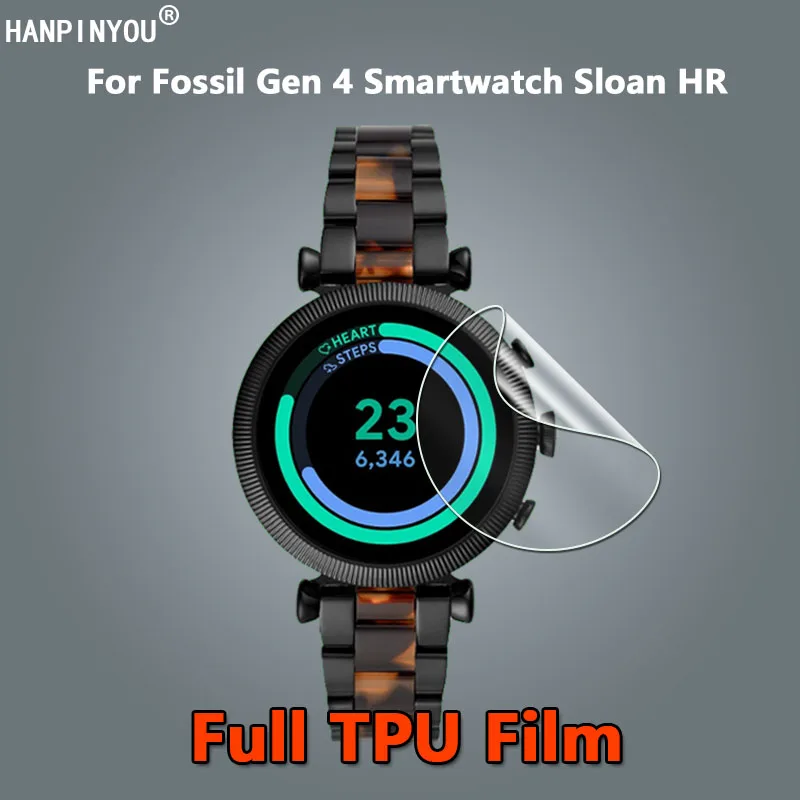 10 Pezzi Per Fossil Gen 4 Smartwatch Sloan Hr Ultra Clear Full Cover Soft Tpu Hydrogel Pellicola Salvaschermo-Vetro Non Temperato