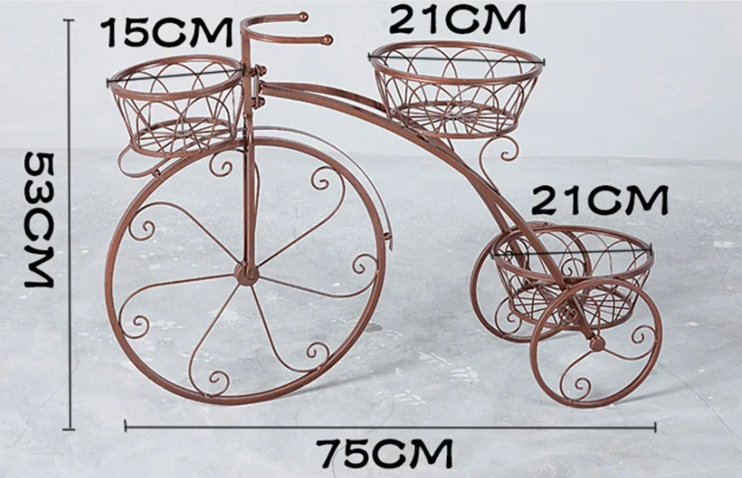 Подставка для цветочной полки, домашняя железная велосипедная дизайнерская подставка для растений, полка для цветочных горшков, Цветочная полка для пола, металлическая полка для балкона