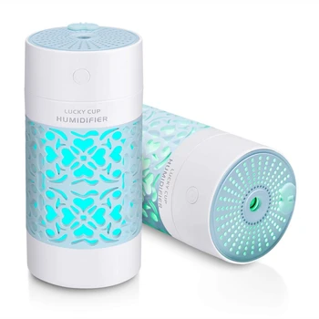 

USB Spray Water Humidifier LED Lamp USB Air Humidifier Bedroom Home Office Car,Blue