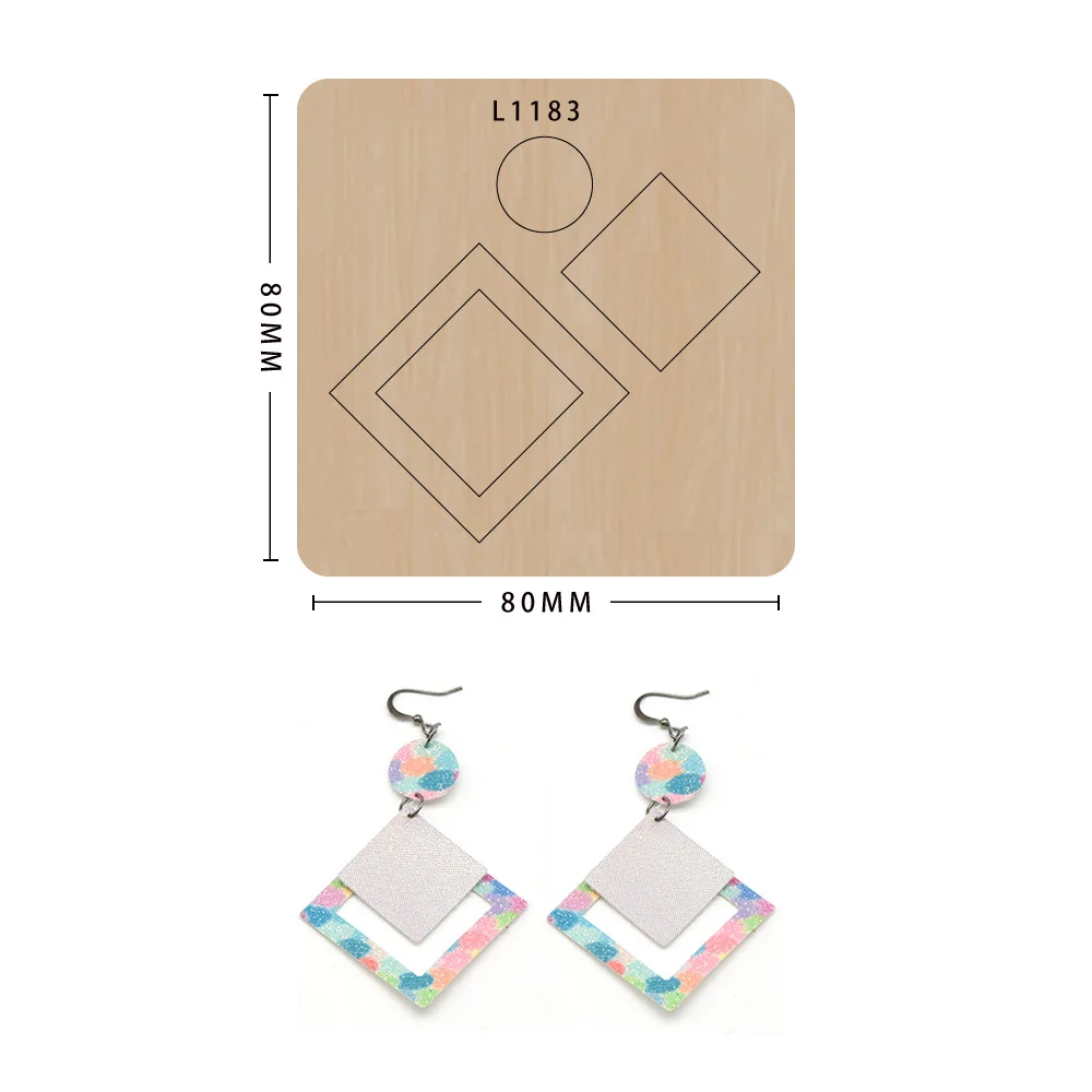 Orecchini Taglio Metallo Die Fai Da Te Orecchini Fatti A Mano Decorazione Piazza Hollow Adatto Per Macchine Big Shot