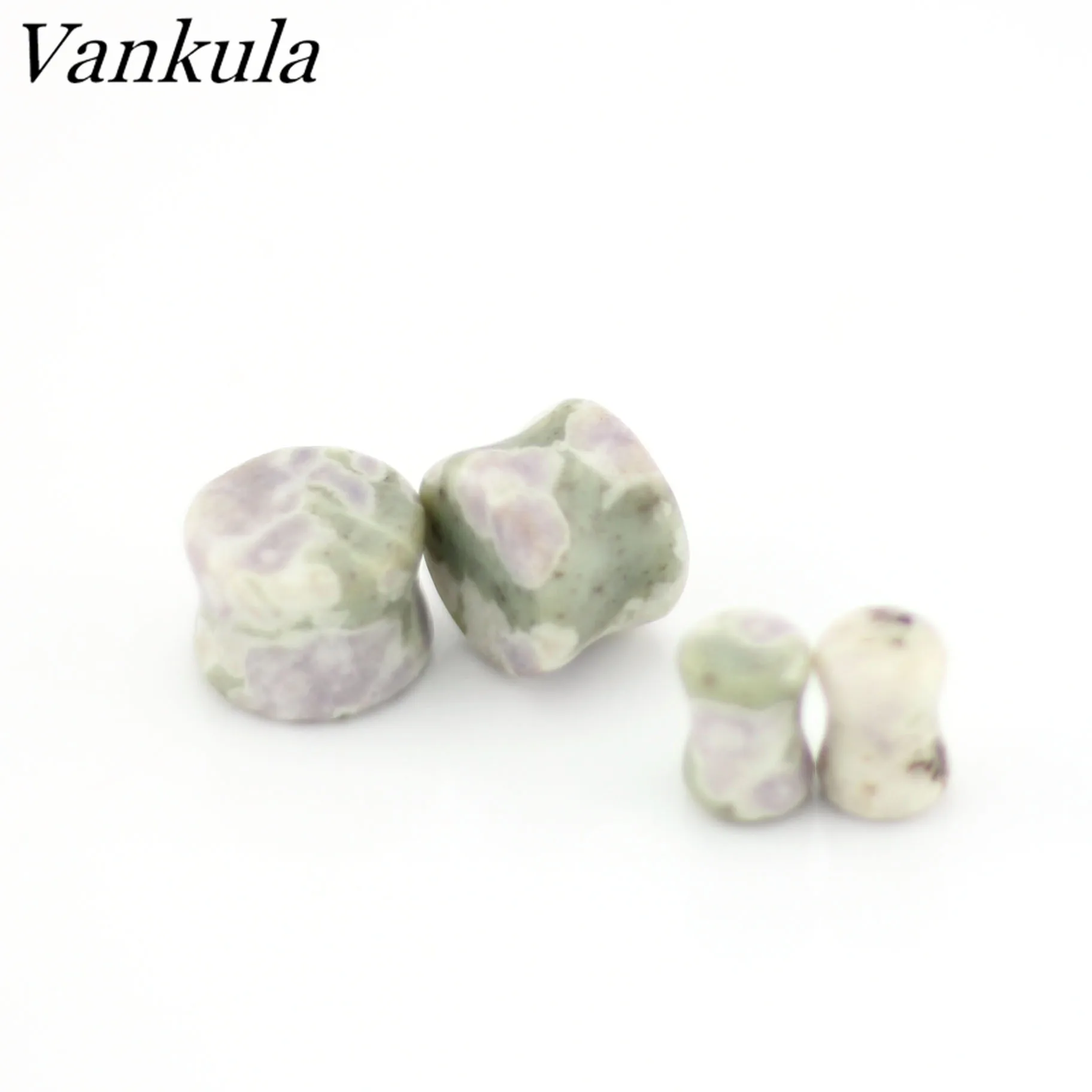 Vankula каменные Заглушки для ушей, серьги для женщин и мужчин, пирсинг для тоннелей на теле Расширитель отверстий в ушах, пирсинг для тела, ювелирные изделия