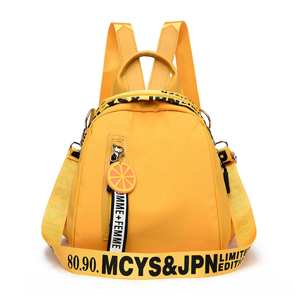 Mochila de moda para mujer, bolso escolar de tela Oxford de color sólido, tendencia de viaje, mochila multifunción