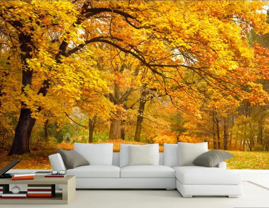 Обои высокого класса на заказ, 3D стерео фотообои, papel de pared, осень, лес, ТВ, обои, papier peint