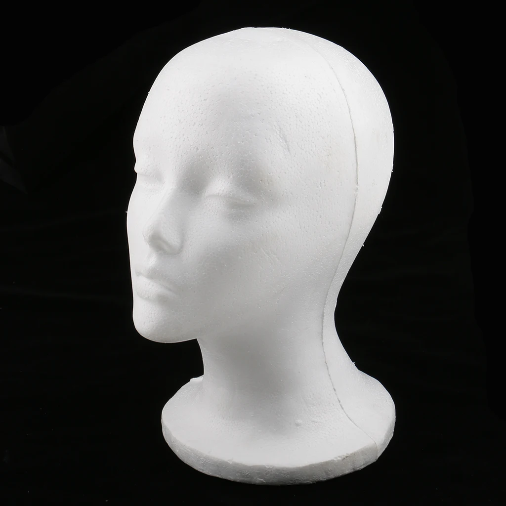 1pcs Wig Stand Styrofoam Foam Mannequin Female Head Model Dummy Wig