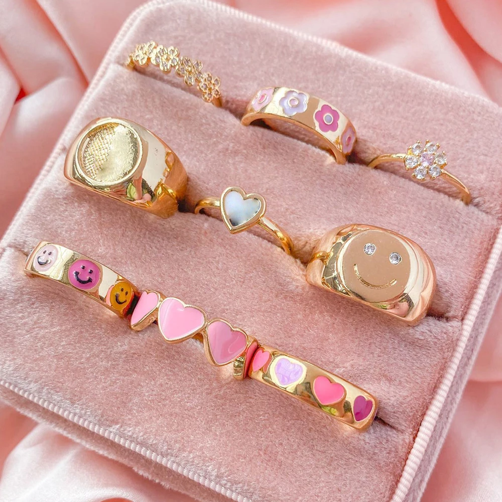 【AMY O】Duo + Shimmer Ring セット 2色 Tiny Duo + Shimmer Ring Set, Stacker Set, Silver Stackable