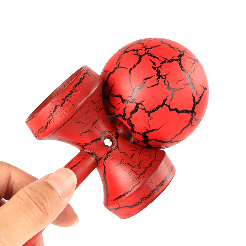 Wooden Crack Paint Kendama Juggling Ball Japanese Traditional Fidget Sports Toy Gift New