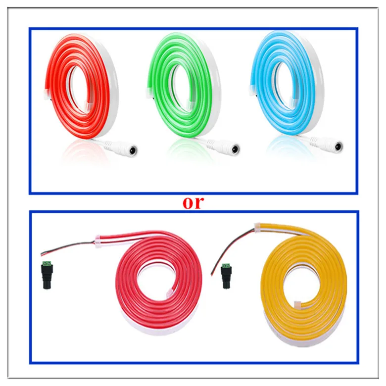30 шт. светодиодный неоновый светильник водонепроницаемый DC12V светодиодный SMD 2835 5 м 120 светодиодный s/m Диодная лента Гибкая Веревка Декор ленты рекламная лампа