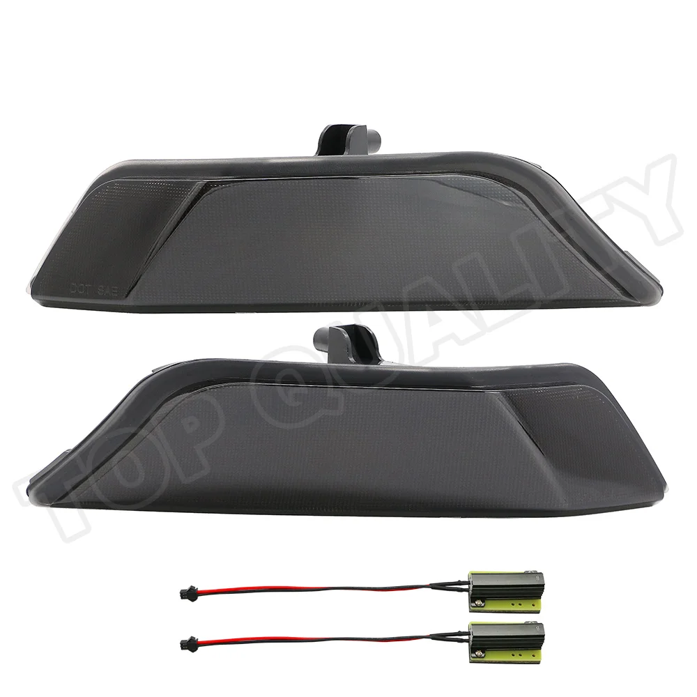 US $129.59 2Pcs For 2015 2016 2017 Ford Mustang AmberWhite Front LED Dynamic DRL Turn Signal Sequential Indicator Light Corner Lamp