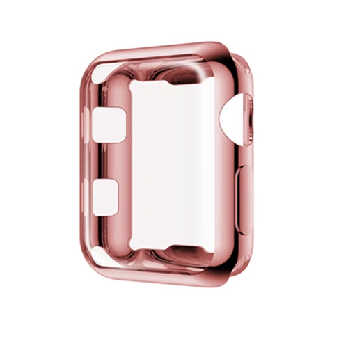 pink Полноэкранный защитный чехол для apple watch 5 4 44 мм 40 мм apple watch iwatch sereies, версия 3, 2, 1, 42 мм, 38 мм, версия Противоударная защитная задняя крышка в виде ракушки - Цвет: pink