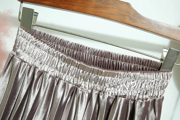 Модная бархатная сетчатая плиссированная юбка для торта Женская осенне-зимняя винтажная длинная юбка с завышенной талией