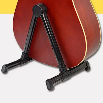 

Practical Plastic Floor Stand Support Foldable Adjustable Lightweight Black for Acoustic/Electric Guitars Part