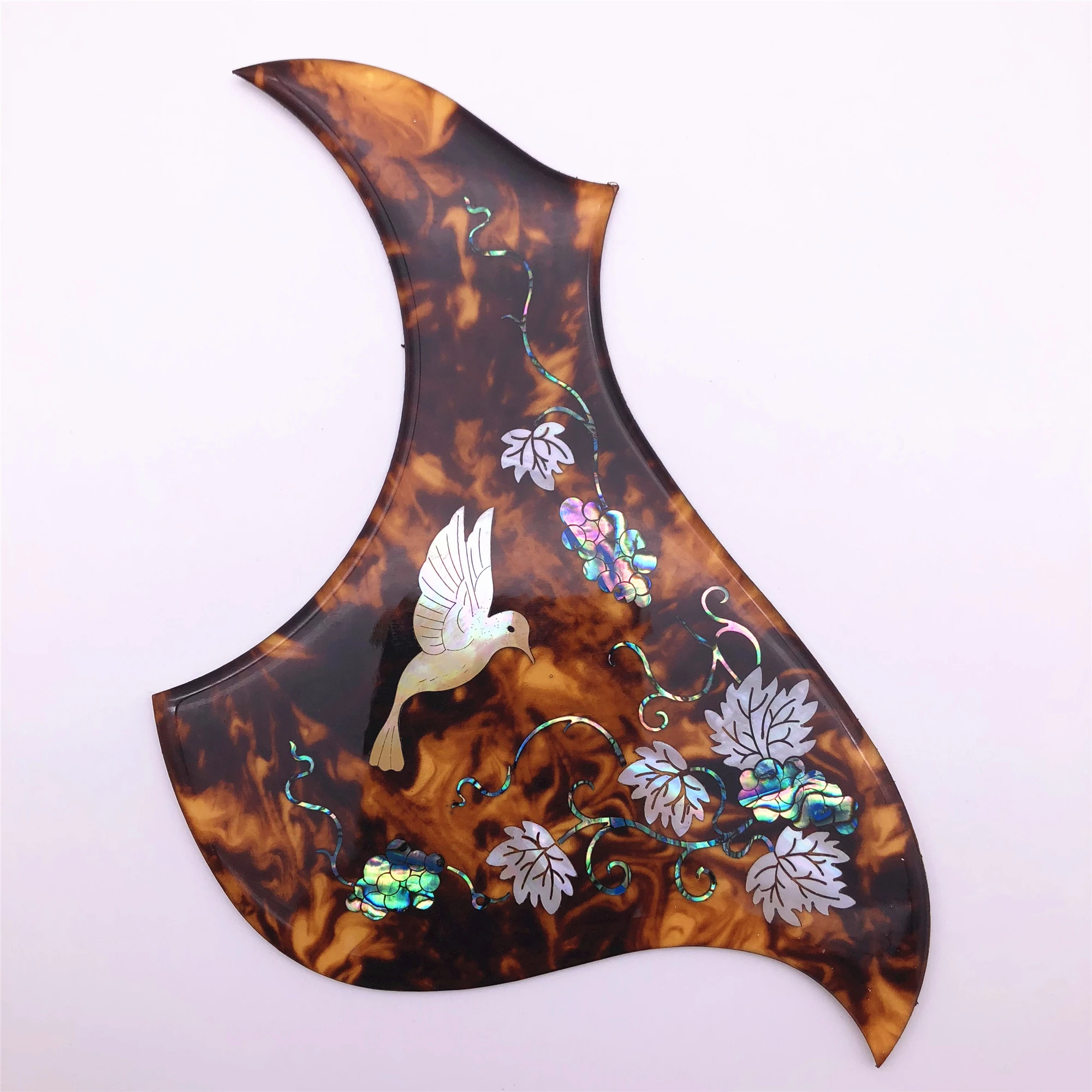 Acoustic Guitar Pickguard Thick Celluloid Abalone Inlay Guitar Pick